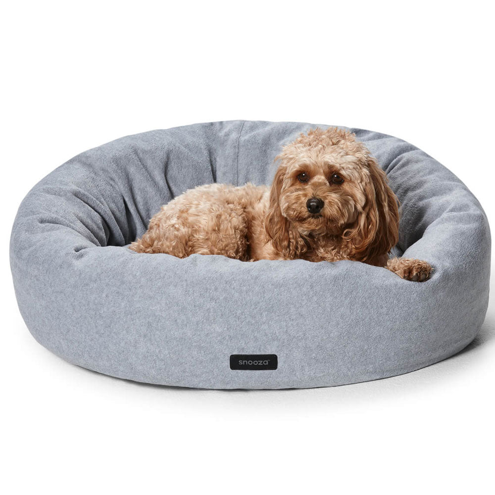 Self-Warming Polar Fleece Cuddler Dog Bed in Glacier