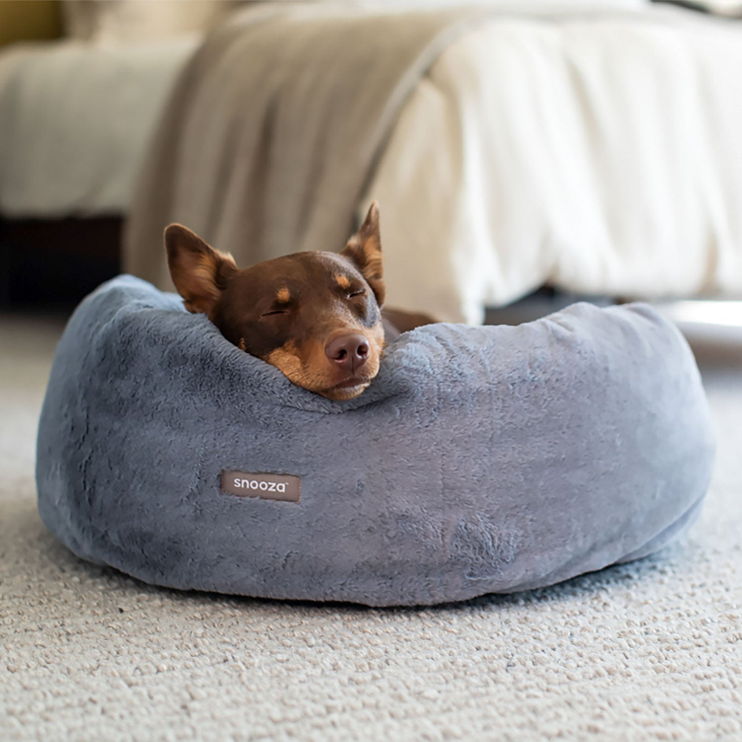 Fur dog bed hotsell