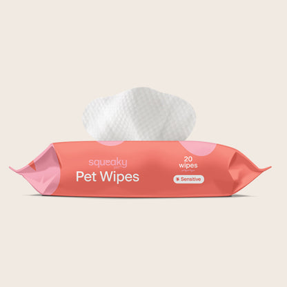 Squeaky Pet Wipe Fresh Unscented - 20 Pack