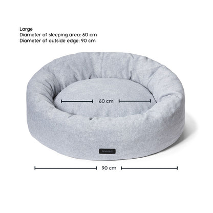 Self-Warming Polar Fleece Cuddler Dog Bed in Glacier Large