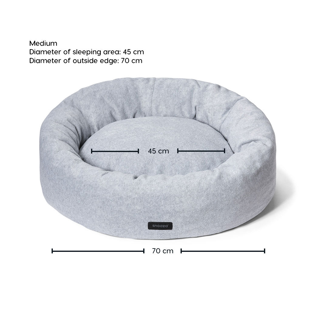 Self-Warming Polar Fleece Cuddler Dog Bed in Glacier Medium