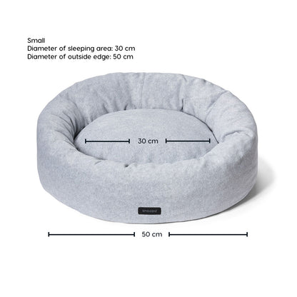 Self-Warming Polar Fleece Cuddler Dog Bed in Glacier Small