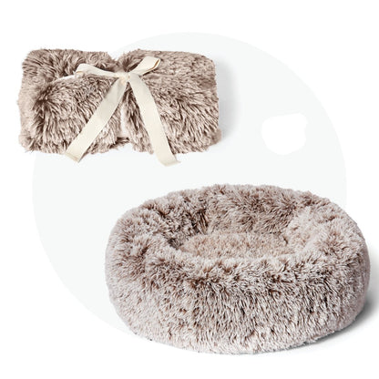 Calming Cuddler + Blanket Bundle Mink | Buy Direct at Snooza Dog Beds