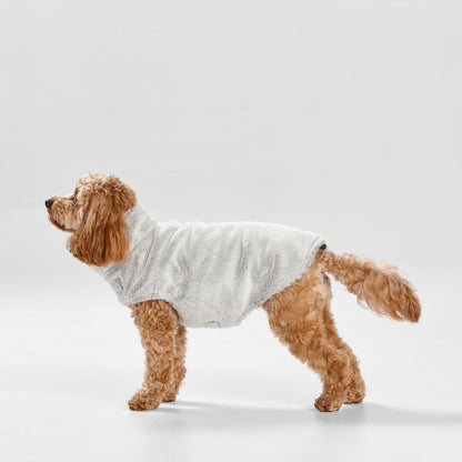 Faux Fur Dog Coat in Arctic Wolf | Buy Direct at Snooza Dog Beds