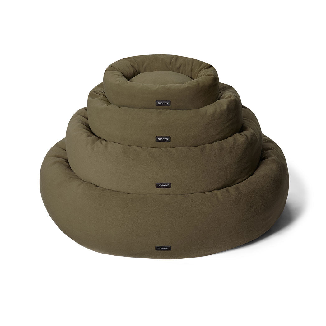 Self - Warming Polar Fleece Cuddler in Olive | Buy Direct at Snooza Dog Beds