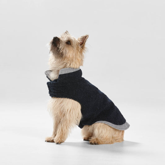 Teddy Dog Coat with Double Collar and Hem | Buy Direct at Snooza Dog Beds